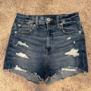 Distressed American Eagle Curvy Hi-Rise Shortie - Size 2